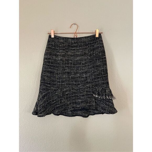 Nanette Lepore tweed linen and cotton knee length skirt size 2 - Picture 1 of 9